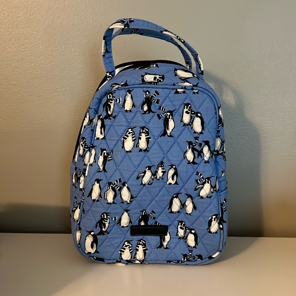 Vera Bradley Lunch Bag - Light Blue Playful Penguins